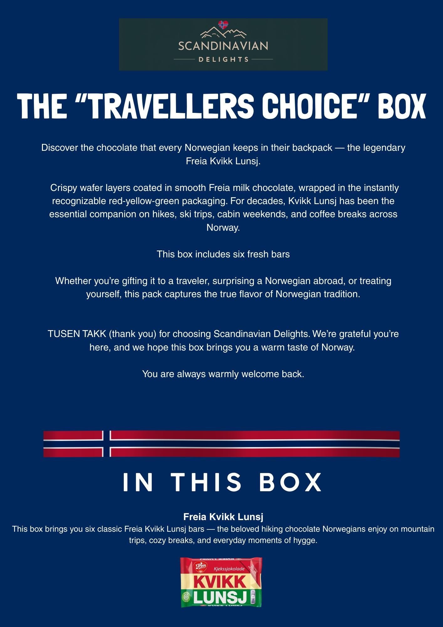 6x Freia Kvikk Lunsj Bars – Authentic Norwegian Chocolate Hiking Snack - kit kat inc FREE int shipping