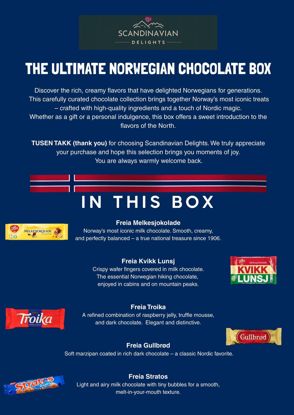 The Ultimate Norwegian Chocolate Box, melkesjokolade, kvikk lunsj +++ incl free international shipping!