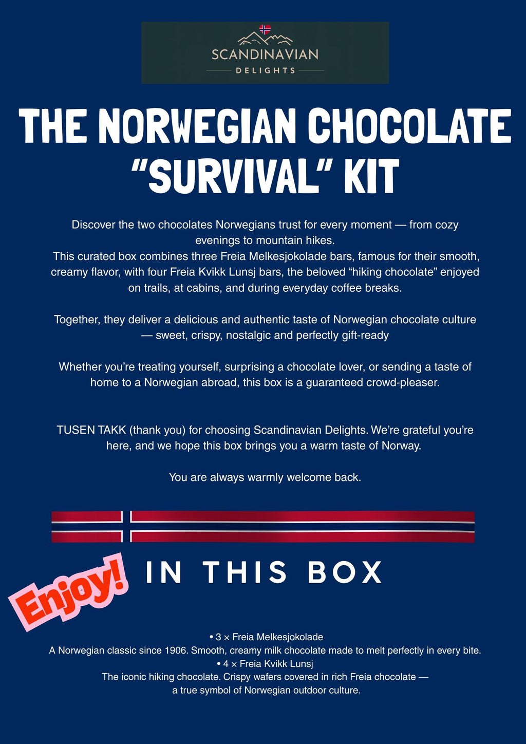3x Freia Melkesjokolade, 4x Kvikk Lunsj Norwegian Chocolate Bars incl free int shipping