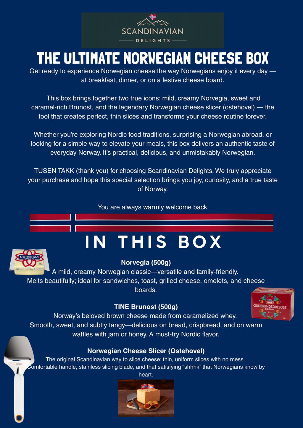 The ultimate Norwegian CHEESE Box - incl FREE int shipping!