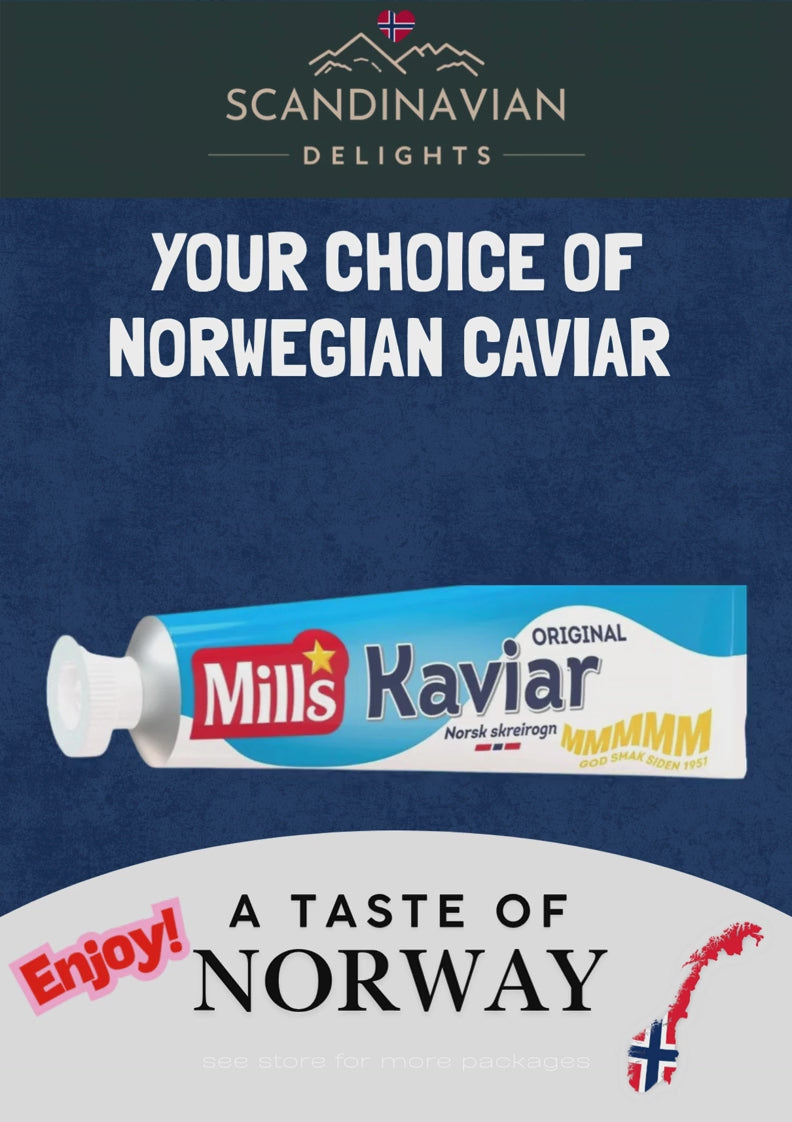 Mills Kaviar Norwegian Cod Roe Spread – Your Choice of 1-10 Tubes INCL free int shipping!